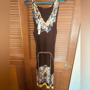 Absolutely beautiful NEVER WORN WHBM lemon print cocktail dress.